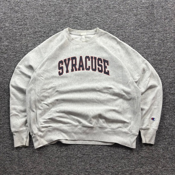 Champion Other - Y2K 2000s Champion Syracuse Reverse Weave Crewneck Grey Sweatshirt Size XL